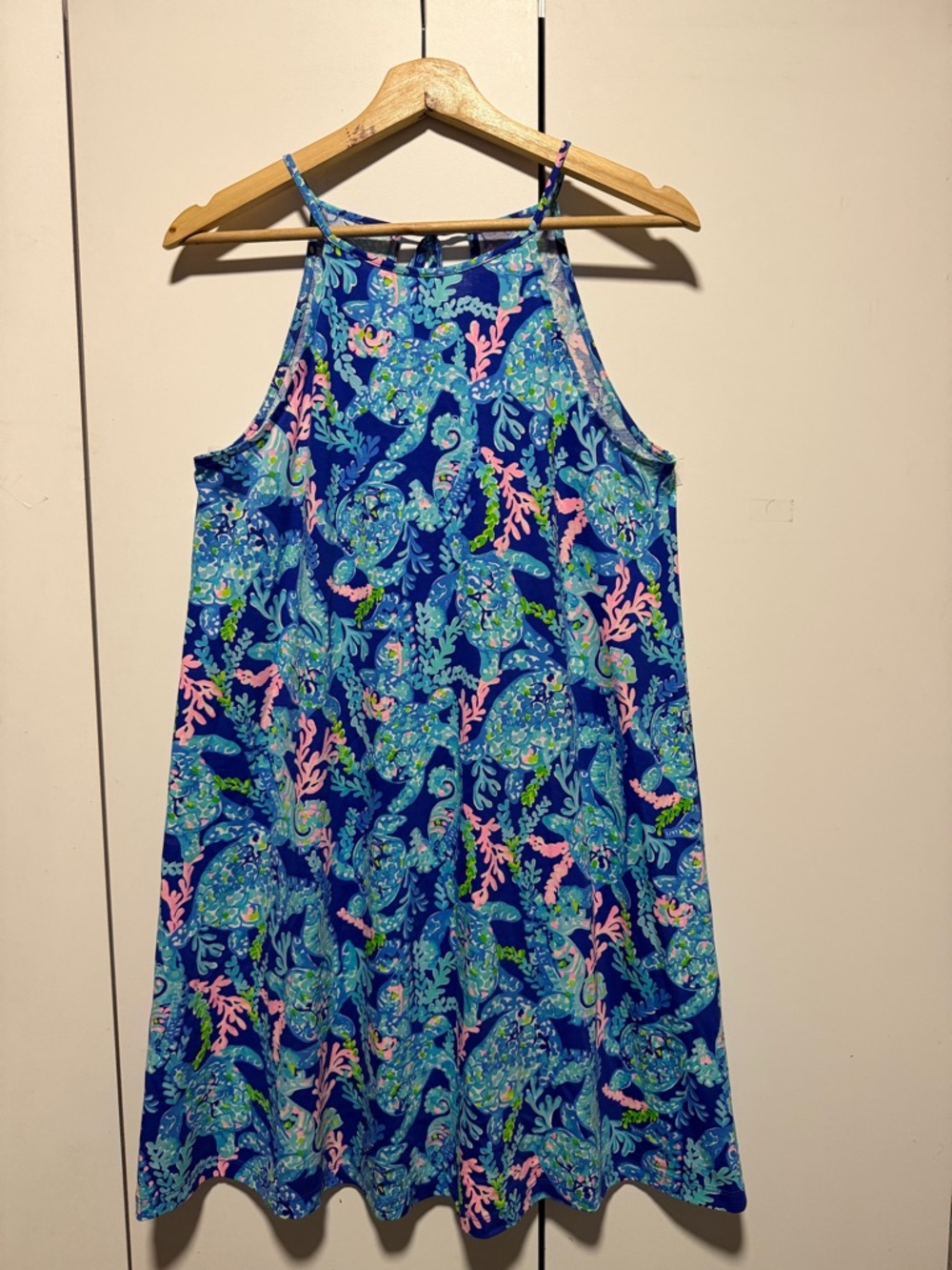 Lilly Pulitzer Margot swing dress in the "Corsica Blue Turtle Villa"